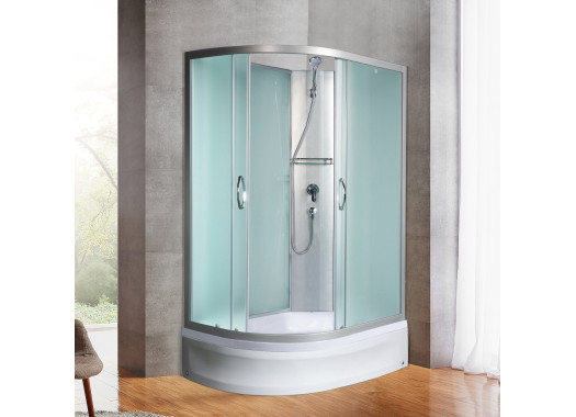 Душевая кабина River NARA Б/К 100/80/24 МТ R 100x80  без крыши, правая, стекла матовые, профиль матовый хром