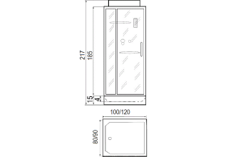 Душевая кабина River Tana 100/80 К 100х80