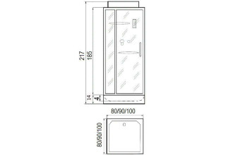 Душевая кабина River Tana 90х90