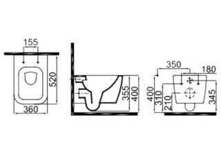Инсталляция Grohe Rapid SL с подвесным унитазом Idevit Halley Rimless и сиденьем Ultra Slim