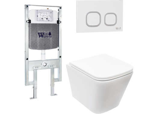 Комплект Welt-Wasser AMBERG 497 ST + GELBACH 004 MT-WT + AMBERG RD-WT с белой клавишей
