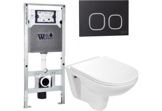 Комплект Welt-Wasser AMBERG 506 ST + BAARBACH 004 GL-WT + AMBERG RD-BL с черной клавишей