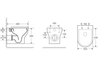 Комплект Welt-Wasser AMBERG 506 ST + ERLENBACH 004 GL-WT + AMBERG RD-BL с черной клавишей