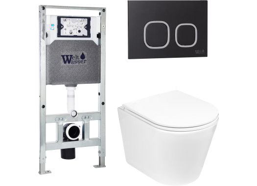 Комплект Welt-Wasser AMBERG 506 ST + SALZBACH 004 GL-WT + AMBERG RD-BL с черной клавишей