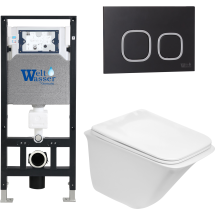Комплект Welt-Wasser AMBERG 506 + ROTBACH 004 GL-WT + AMBERG RD-BL с черной клавишей