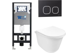 Комплект Welt-Wasser AMBERG 506 + TELBACH 004 GL-WT + AMBERG RD-BL с черной клавишей