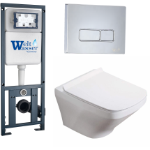Комплект Welt-Wasser MARBERG 410 + HOFBACH 004 GL-WT + MAR 410 SE с клавишей хром