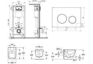 Комплект инсталляции и унитаза 6 в 1 Lavinia Boho Relfix One 77050138(состоит из 33020020, 38010020, 3805002C)