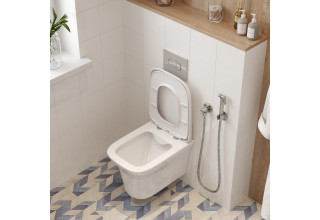 Подвесной унитаз CeruttiSpa Ami Aria 36x50 безободковый SoftClose