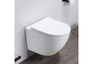 Подвесной унитаз CeruttiSpa Sella Aria 36x49,5 безободковый SoftClose Подвесной унитаз CeruttiSpa Sella Aria 36x49,5 безободковый SoftClose