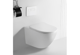 Подвесной унитаз CeruttiSpa Sella Aria 36x49,5 безободковый SoftClose