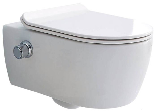 Подвесной унитаз SSWW CT2039V-B 36x54 с функцией биде SoftClose белый