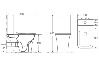 Унитаз напольный CeruttiSpa NIVOLET 36,0x66,0 безободковый SoftClose