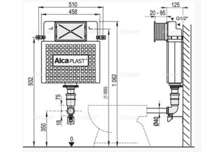 Бачок для унитаза ALCAPLAST AM112-0001 Basicmodul