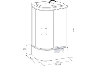 Душевая кабина Iva SC120CTR 120x80
