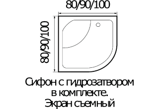 Душевая кабина River Nara Light 100/15 100х100