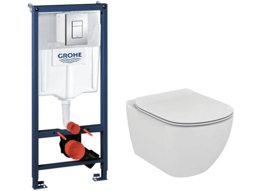 Инсталляция Grohe Rapid SL 3 в 1 38772001 с унитазом Ideal Standard Tesi T007901 + T352701