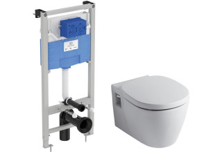 Инсталляция Ideal Standard Prosys Frame 120 M R020467 с унитазом Ideal Standard Connect W941102 и сиденьем Soft Close