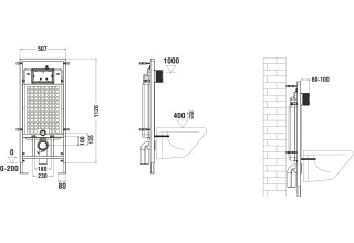 Инсталляция для подвесного унитаза Welt-Wasser Marberg 507 без кнопки