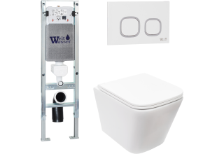Комплект Welt-Wasser AMBERG 350 ST + GELBACH 004 MT-WT + AMBERG RD-WT с белой клавишей