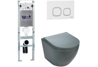 Комплект Welt-Wasser AMBERG 350 ST + MERZBACH 004 MT-GR + AMBERG RD-WT с белой клавишей