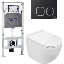 Комплект Welt-Wasser AMBERG 506 ST + HEIMBACH 004 GL-WT + AMBERG RD-BL с черной клавишей