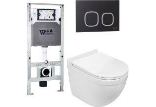 Комплект Welt-Wasser AMBERG 506 ST + HEIMBACH 004 GL-WT + AMBERG RD-BL с черной клавишей