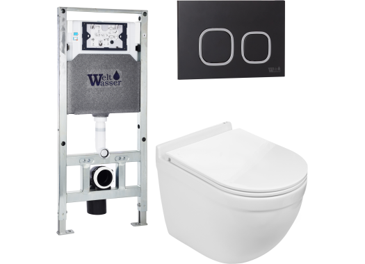 Комплект Welt-Wasser AMBERG 506 ST + HEIMBACH 004 GL-WT + AMBERG RD-BL с черной клавишей