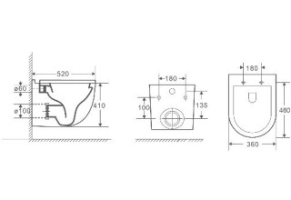Комплект Welt-Wasser AMBERG 506 ST + HEIMBACH 004 GL-WT + AMBERG RD-BL с черной клавишей