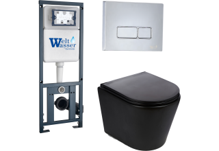 Комплект Welt-Wasser MARBERG 410 + SALZBACH 004 MT-BL + MAR 410 SE с клавишей хром