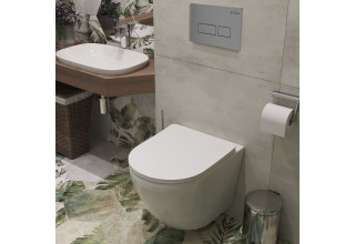 Комплект инсталляции Roxen StounFix Slim 597373 клавиша хром матовый