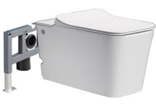 Подвесной унитаз CeruttiSpa Disgrazia Aria Pulse 35x60 с инсталляцией с импульсным смывом SoftClose