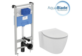 Промокомплект: инсталляция с унитазом Ideal Standard Connect Aquablade E211601