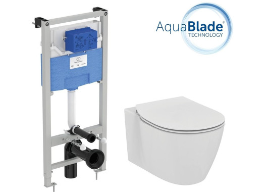 Промокомплект: инсталляция с унитазом Ideal Standard Connect Aquablade E211601