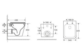 Унитаз Welt-Wasser GELBACH 004MT-GR подвесной