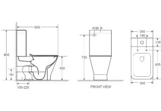 Унитаз Welt-Wasser ROTBACH 001MT-BL напольный