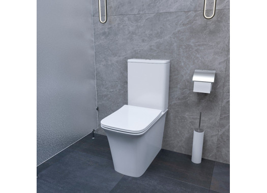 Унитаз напольный CeruttiSpa ARNO 34,5x62,0 безободковый SoftClose