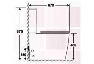 Унитаз напольный Esbano Duero-C 67x37