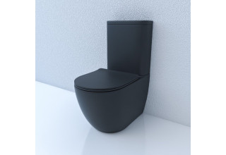 Унитаз напольный Esbano FORTEX-N 61x36 сиденье Duroplast, SoftClose черный матовый