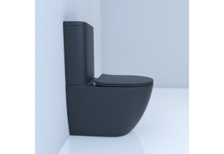 Унитаз напольный Esbano FORTEX-N 61x36 сиденье Duroplast, SoftClose черный матовый