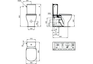 Унитаз напольный Ideal Standard Tesi AquaBlade T008201+T352701+T356801 SoftClose