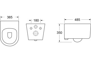 Унитаз подвесной CeruttiSpa OGLIO Aria MB CT9239 48,5x36,5 сиденье Duroplast, микролифт, черный матовый