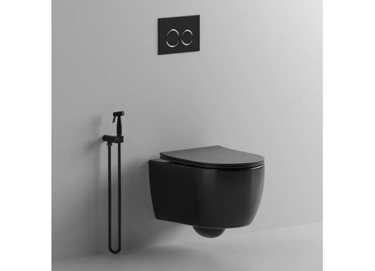 Унитаз подвесной CeruttiSpa OGLIO Aria MB CT9239 48,5x36,5 сиденье Duroplast, микролифт, черный матовый