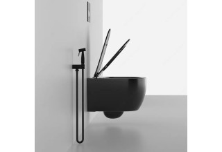 Унитаз подвесной CeruttiSpa OGLIO Aria MB CT9239 48,5x36,5 сиденье Duroplast, микролифт, черный матовый