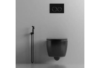 Унитаз подвесной CeruttiSpa OGLIO Aria MB CT9239 48,5x36,5 сиденье Duroplast, микролифт, черный матовый