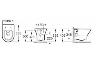 Унитаз подвесной Roca Nexo 346640000 + 80164A004 с пневмокрышкой