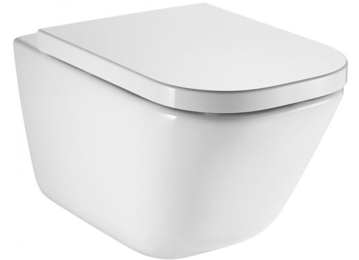 Унитаз подвесной Roca The Gap Clean Rim 34647L000 + 801472001 с пневмокрышкой Унитаз подвесной Roca The Gap Clean Rim 34647L000 + 801472001 с пневмокрышкой