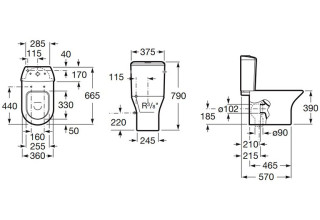 Чаша унитаза напольного Roca Nexo 342640000