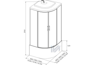 Душевая кабина Iva SC80CT 80x80