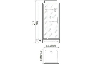 Душевая кабина River Tana K 80х80